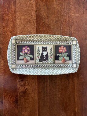 Vintage Wilscombe Cat Melamine Sandwich Serving Tray